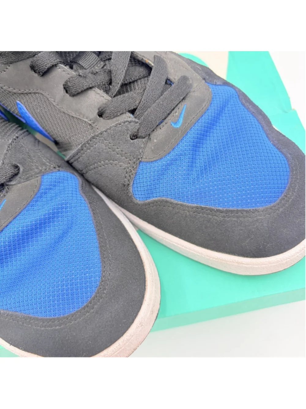 NIKE SB Alleyoop CJ0882-004 Men’s 10.5 Black Royal Blue Skate Shoes w/ Box